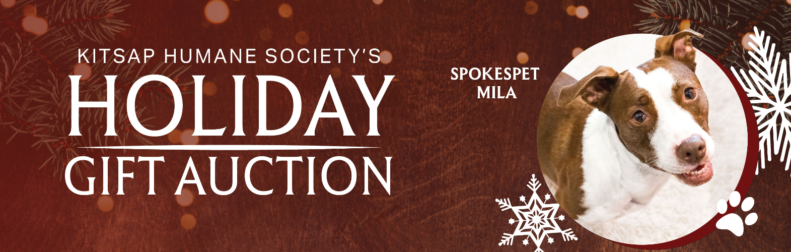 Kitsap Humane Society's 2024 Holiday Gift Auction banner image