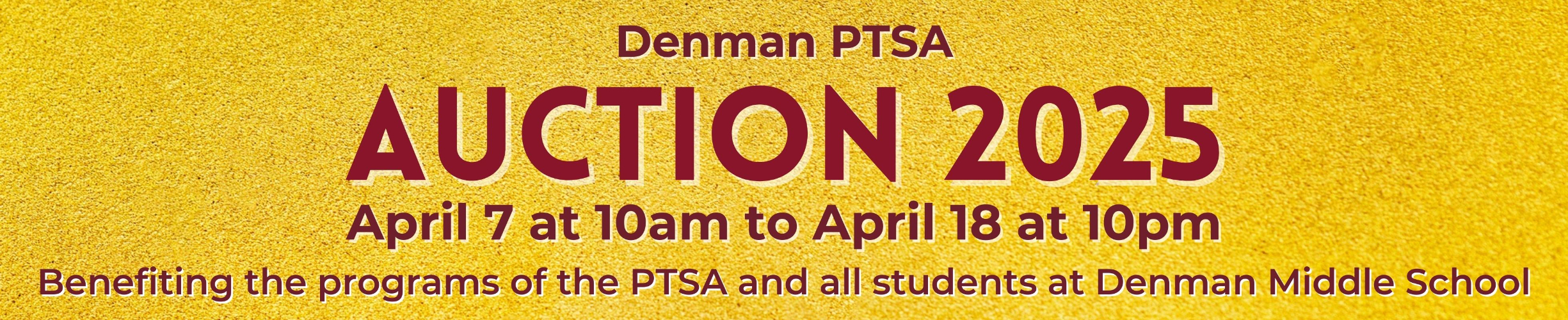 Denman PTSA Auction 2025 banner image