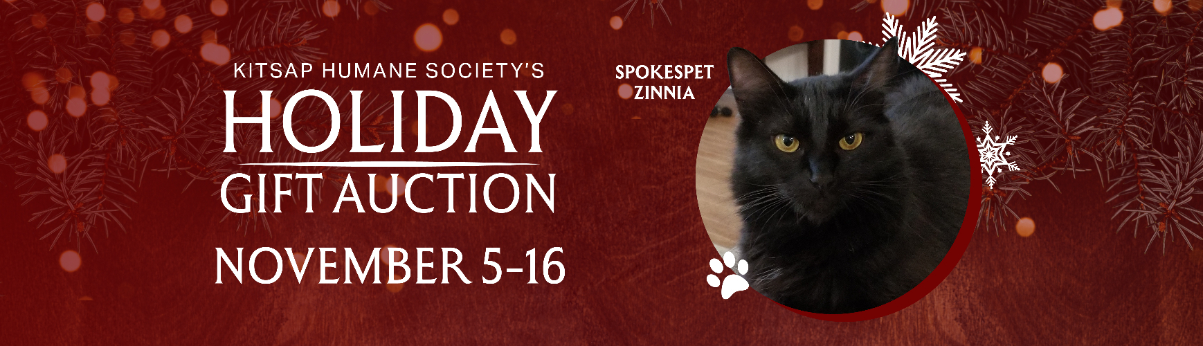 Kitsap Humane Society's 2025 Holiday Gift Auction banner image