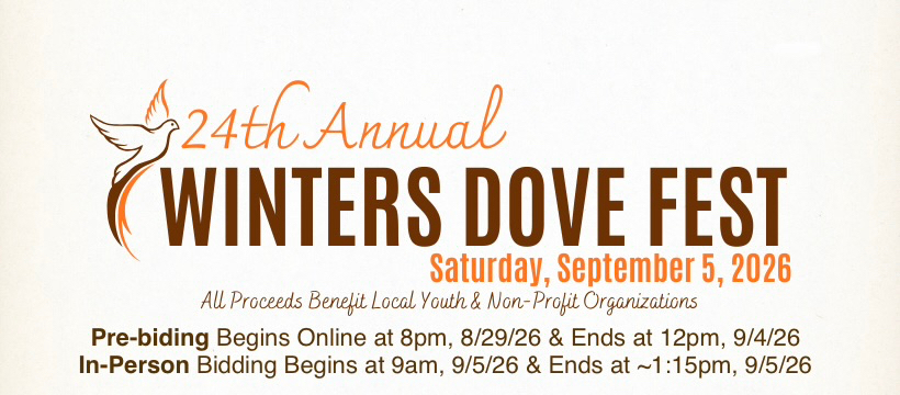 2026 Winters Dove Fest Auction banner image