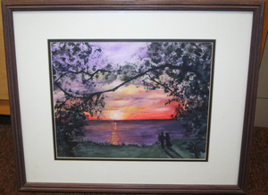Sunset at White Lake Watercolour