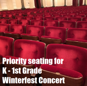 Priority Seats (4) for Winterfest Concert, K / 1st