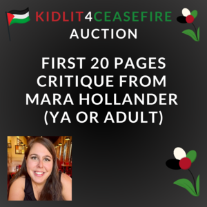 First 20 Pages Critique From Mara Hollander—