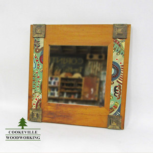 Hand-Painted Reclaimed Wood Mirror