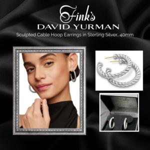 Fink's - DAVID YURMAN Sculpted Cable Hoop Earrings