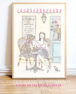 Pets and People Custom Illustrated Artwork