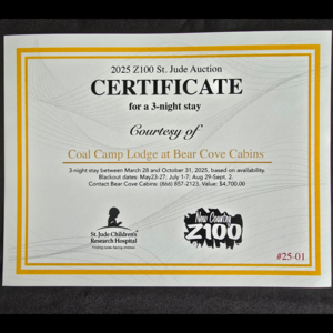 403 - 3 Nights @ Coal Camp Lodge in Pigeon Forge