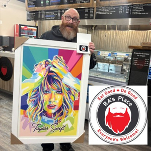 Taylor Swift Framed Poster & $100 R.A’s Gift Card