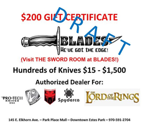 Blades $200 Gift Certificate