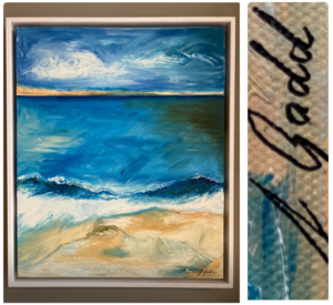 Original Oil on Canvas Seascape, by Julia Gadd