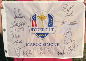 2023 Ryder Cup Official Pin Flag – Signed by Team