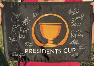 2024 Presidents Cup Official Pin Flag – Signed by