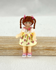 01. 1/4" Julie Stevens Doll in Yellow Dress