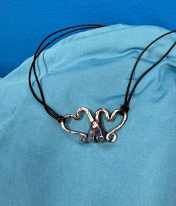 A33 - "Double Heart Pendant" Necklace