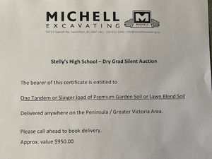 MICHELL Excavating - Slinger load of premium soil