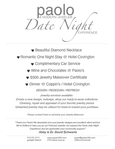 114: Paolo's Date Night Package #2 Hotel Covington