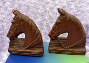Horsehead Bookends Made in 1930's