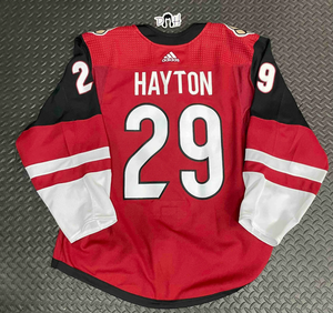 Game Worn Barrett Hayton AZ Coyotes Jersey
