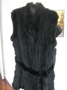Fur – black fur vest