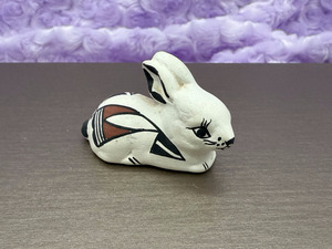 R. Boren of Acoma, NM Hand Painted Rabbit