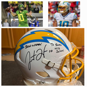 NFL Chargers Justin Herbert Signed Helmet