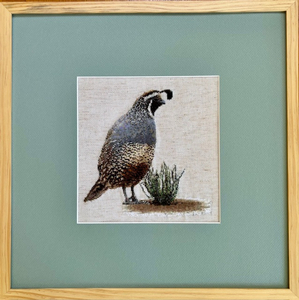 Hand-Stitched California Quail