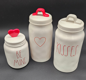 Set of 3 Valentine's Canisters