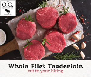 Whole Beef Filet Tenderloin & Traveller Whiskey