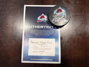Nathan MacKinnon Signed Avalanche Puck