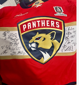 LIVE AUCTION!! TEAM Signed Panthers Jersey