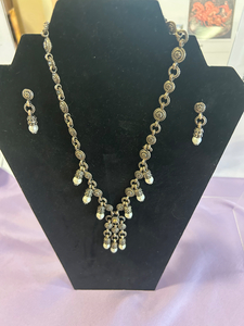 Baroque Pearl Necklace with Matching Earrings