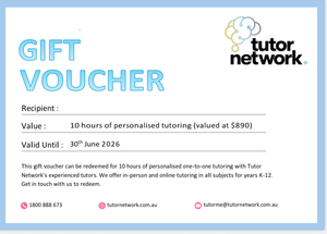 10 Hours of Personalised Tutoring