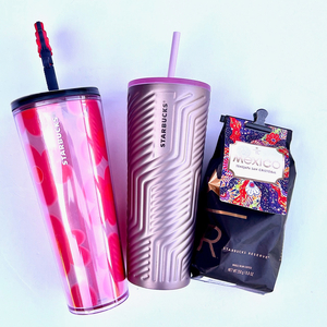 030 — Starbucks Thematic Tumblers with Coffee