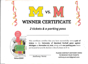 College Football Tickets - Michigan vs Maryland