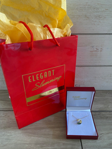 161 - Diamond & Abalone 'Wave' Pendant Necklace