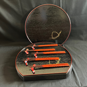 249 Lacquer Trays, Chopstick Rests and Chopsticks