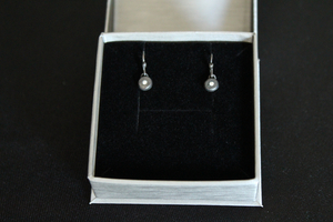 Sterling Silver Diamond Earrings