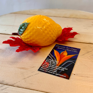 Handcrafted Glass Fruit Sculpture