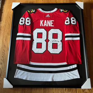 Autographed Patrick Kane Framed Jersey