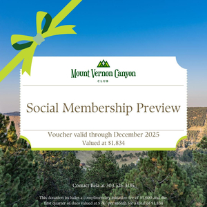 Mount Vernon Country Club Social Membership