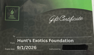 Certificate for Off-site Animal Enrichment Program