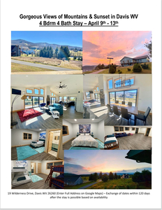 Canaan Valley 4 Night Mountain Getaway