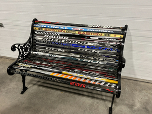 Hand crafted hockey bench