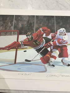 Gordie France Art "Stick Save Pavel Datsyuk"