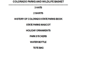 Colorado Parks and Wildlife Action Basket