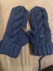 Blue Handmade Mittens