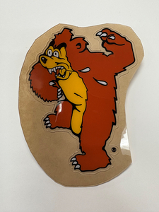 Slobbering Bear Helmet Sticker (3.5 x 5 inches)