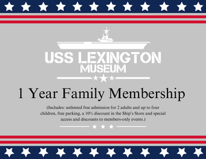 USS Lexington 1 Year Family Membership