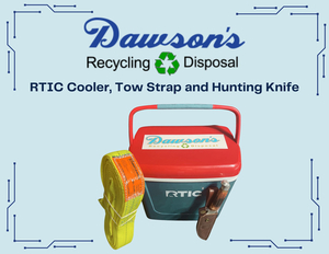 RTIC Cooler, Hunting Knife and Tow Strap
