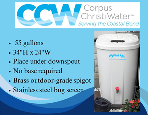 Corpus Christi Water Rain Barrel